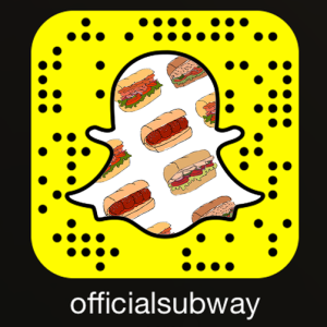Subway is on Snapchat