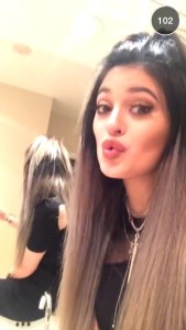 Kylie Jenner Snapchat Screenshot selfie