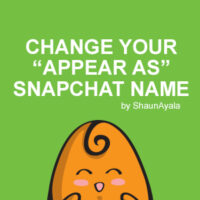 Change your “Appear As” Snapchat Name