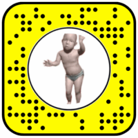 Creepy Dancing Baby Snapchat Lens