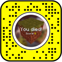 Minecraft Death Screen Snapchat Lens
