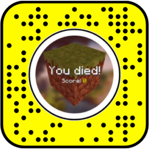 Minecraft Death Screen Snapchat Lens